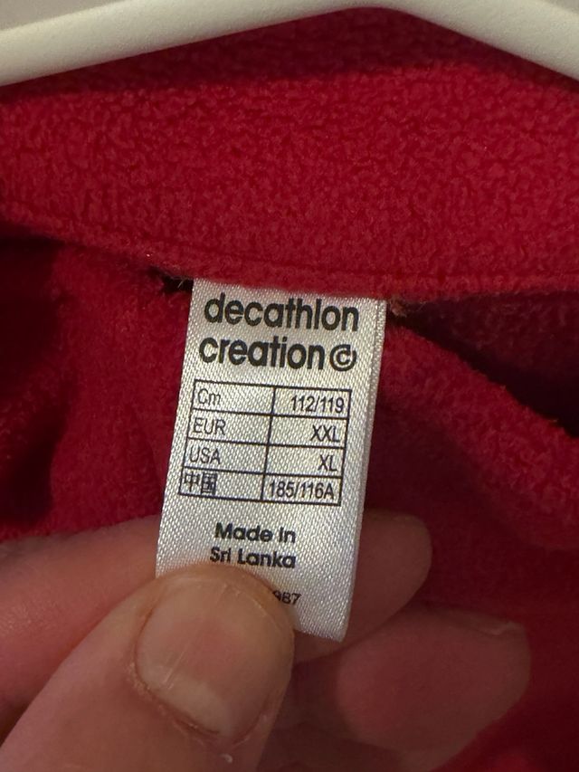 Forro polar rojo XXL