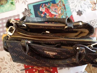 Bolso Guess Mujer Original Marrón y Dorado