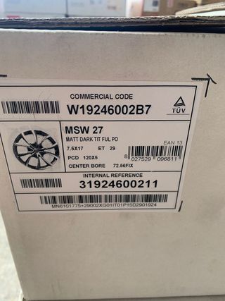 4 llantas msw 27 by oz 7.5X17 5X120 ET29 bfp