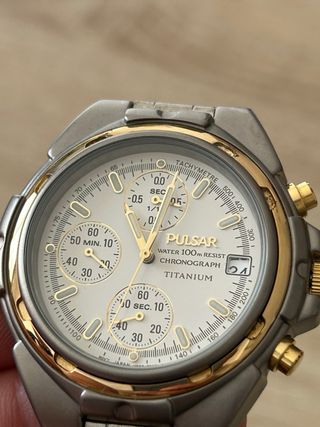 Pulsar Cronógrafo Titanium Reloj Hombre