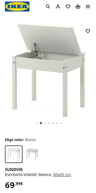 Pupitre infantil blanco + sillas Ikea