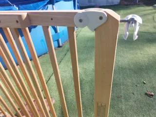 Barrera seguridad niños y mascotas madera