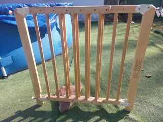 Barrera seguridad niños y mascotas madera