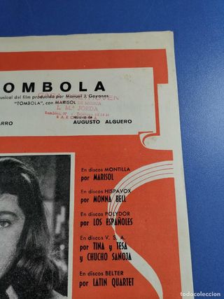 TOMBOLA Tema Musical Film Marisol Augusto Alguero