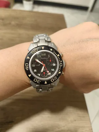 Orologio Cronografo Cosmotime Sportivo Nero/Argent