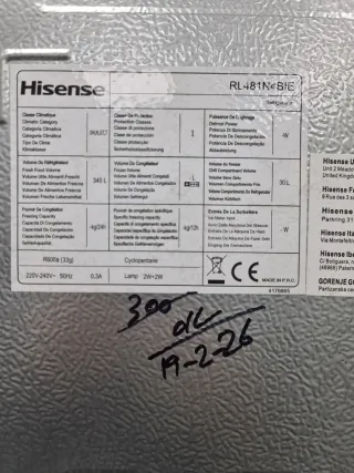 Nevera Hisense A++