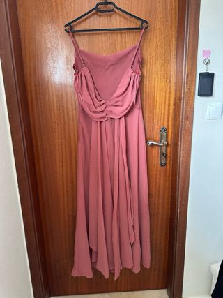 Vestido rosa velho comprido