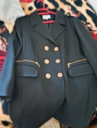 Abrigo de vestir ZENDRA negro talla 48