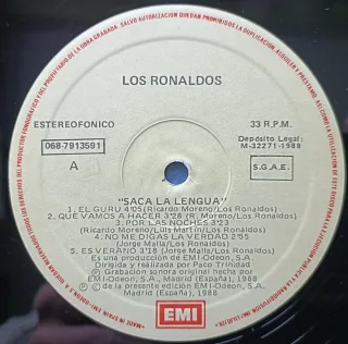 Los Ronaldos - Saca La Lengua  (LP, 1988)