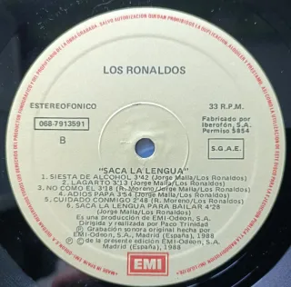 Los Ronaldos - Saca La Lengua  (LP, 1988)