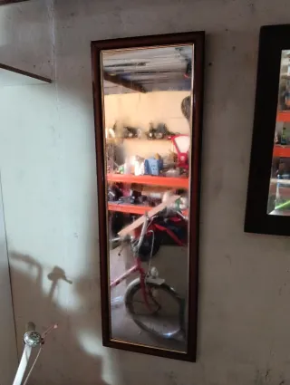 Espejo de madera y cristal  150 --49 venta persona