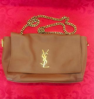 Bolso YSL Kate Doble Cara Marrón/Dorado