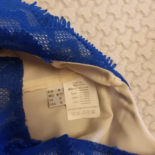 Vestido cóctel encaje azul Roberto Verino