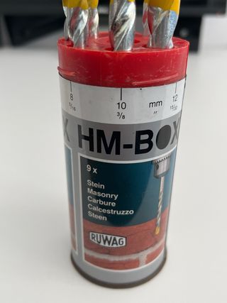 Juego de 8 brocas para pared marca RUWAG.