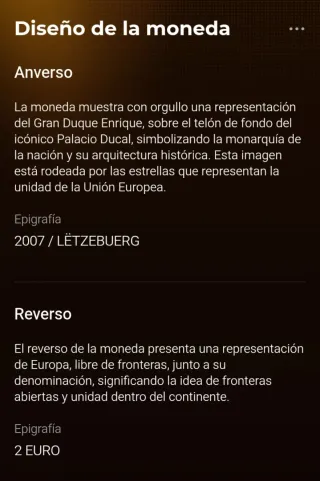 Moneda 2 Euros Luxemburgo 2007