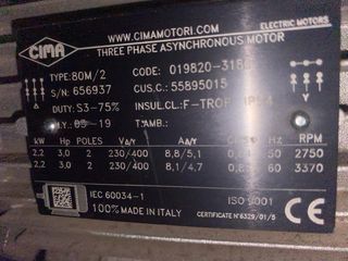 Compresor de aire Balma 200L HP3 Precio a convenir