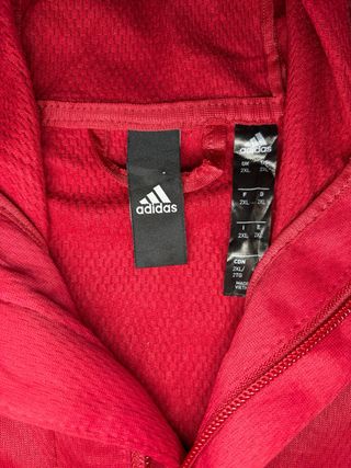 Casaco Adidas Vermelho com Capuz