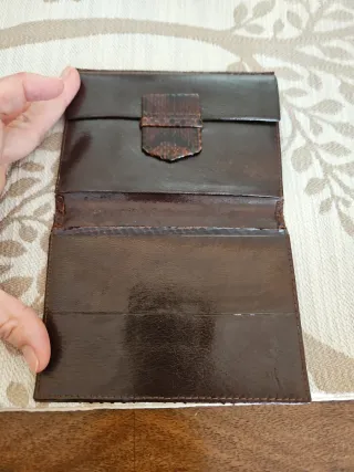 Cartera Piel Serpiente Marrón 13cm x 10