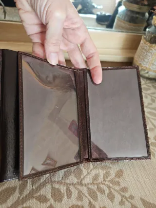 Cartera Piel Serpiente Marrón 13cm x 10