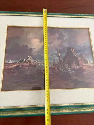 Stampa vintage con cornice in legno