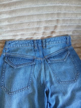 Pantalón vaquero ancho mujer