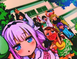 Póster 2 en 1 Anime Dragon Maid / Super Lovers