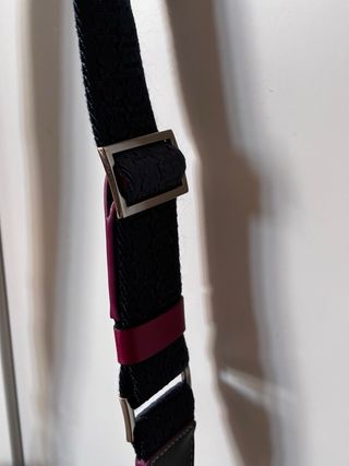 Bolso Carolina Herrera Piel y Bandolera Tejido