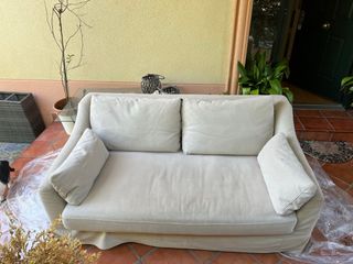 Sofá Ikea 3 plazas tela beige, precio nuevo:650€
