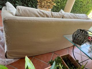 Sofá Ikea 3 plazas tela beige, precio nuevo:650€