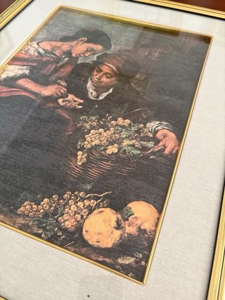 Stampa vintage con cornice in legno