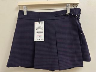 Falda pantalón cuadros Zara Talla XS