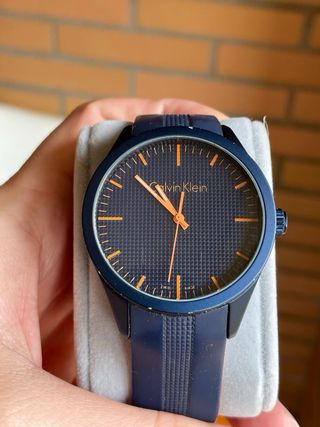 Reloj Calvin Klein K5E51GVN Azul Naranja