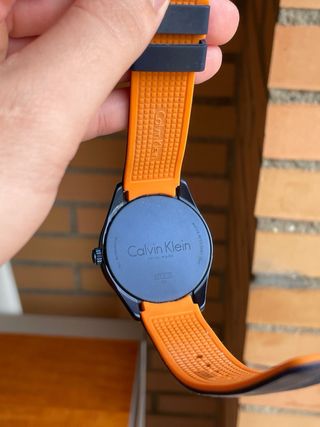 Reloj Calvin Klein K5E51GVN Azul Naranja