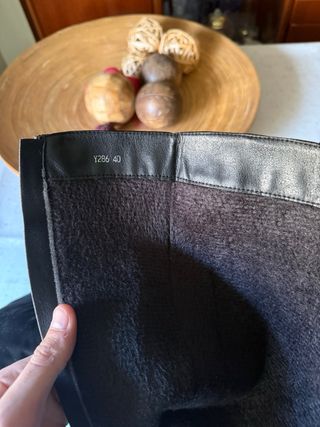 Botas altas de piel negras con tacón talla 40