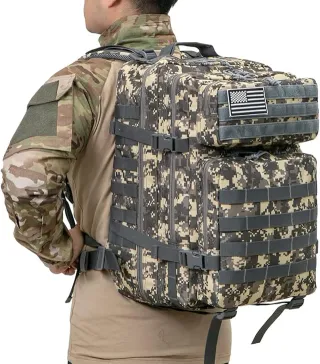 Mochila Táctica 50L Impermeable Camuflaje