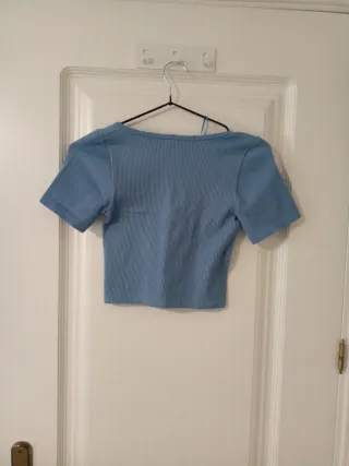 Camiseta Stradivarius Azul Talla XS