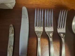 22 posate in argento 1000