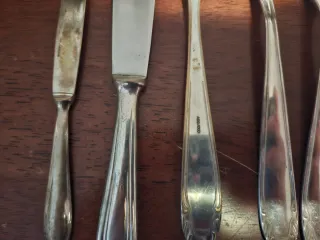 22 posate in argento 1000