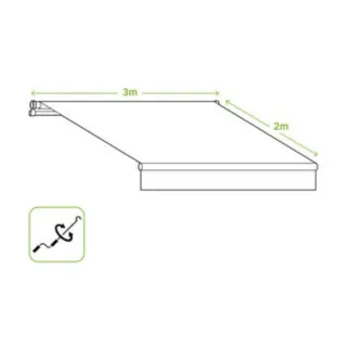 Toldo de pared beige