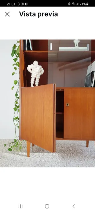 Vitrina Mid Century. Francia, 60s.