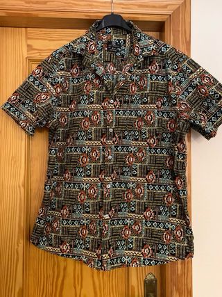 Camisa hombre étnica multicolor