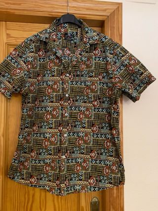 Camisa hombre étnica multicolor