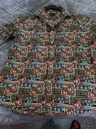 Camisa hombre étnica multicolor