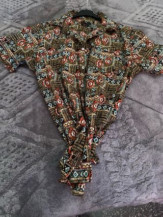 Camisa hombre étnica multicolor