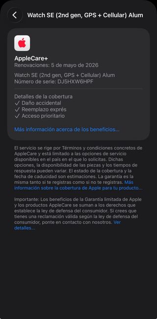 Apple Watch SE 2ª gen 44mm GPS + Cellular Argento