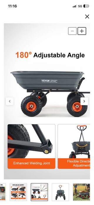 Carro de volquete VEVOR