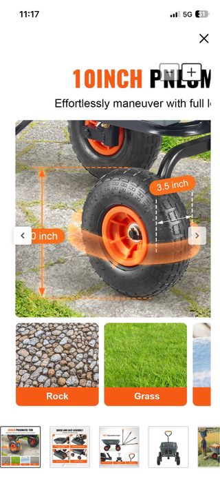 Carro de volquete VEVOR