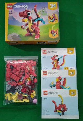 LEGO Creator 31145 Dragón Rojo 3 en 1