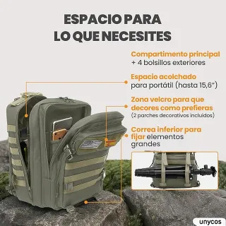Mochila Táctica Militar 45L Molle Impermeable