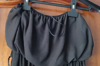 Vestido largo palabra de honor floral M